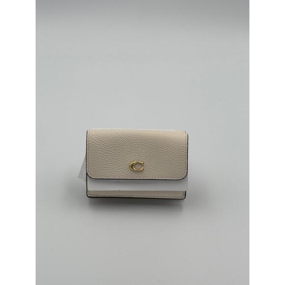 $125 Coach Essential Mini Trifold Wallet in Chalk - Picture 1 of 8